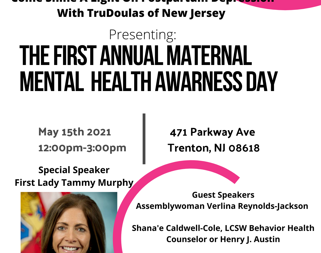 First Lady Murphy to Address Maternal Mental Health Awareness Day in Trenton