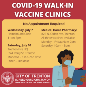 Free COVID-19 Walk-In Vaccine Clinics