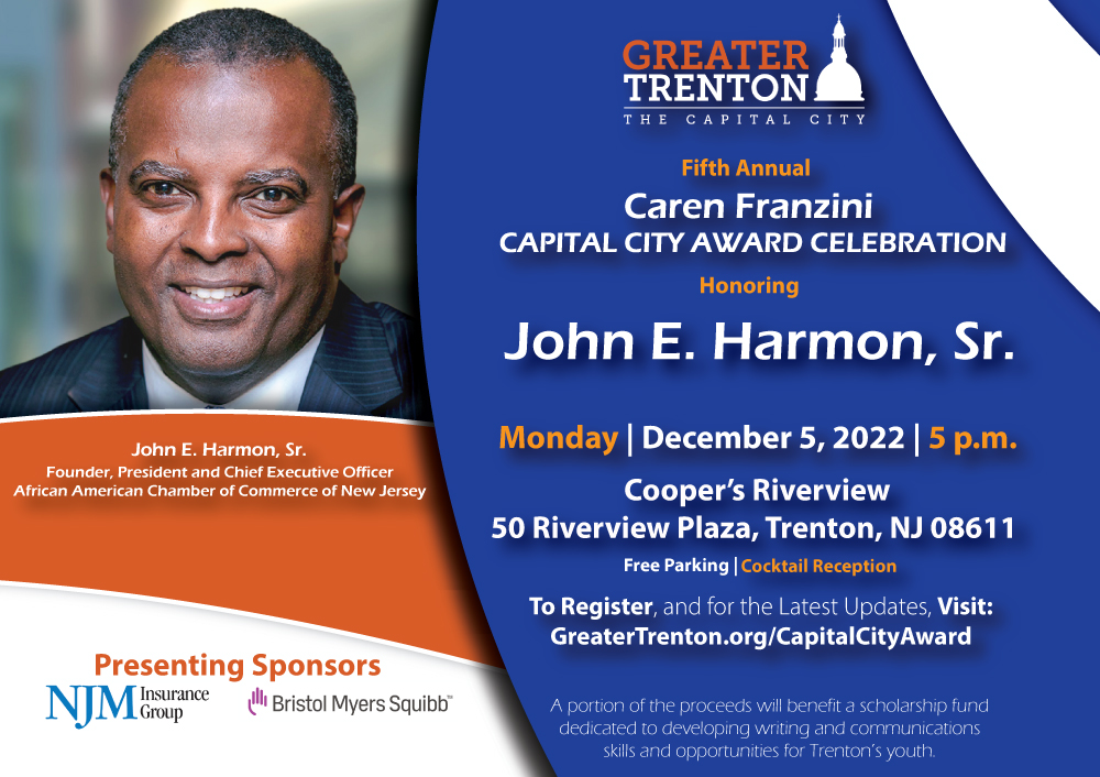 Greater Trenton to Honor Trenton Native John Harmon at 5th Annual Caren Franzini Event