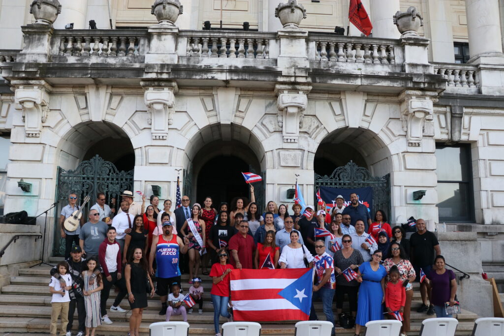The Puerto Rico Flag Returns to City Hall in Honor of Spanish Heritage Month