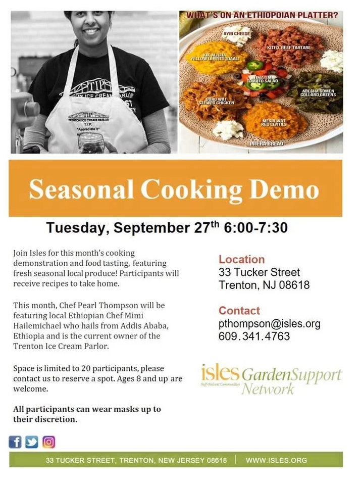 Isles’ Seasonal Cooking Demonstration to Feature Chef Mimi Hailemichael