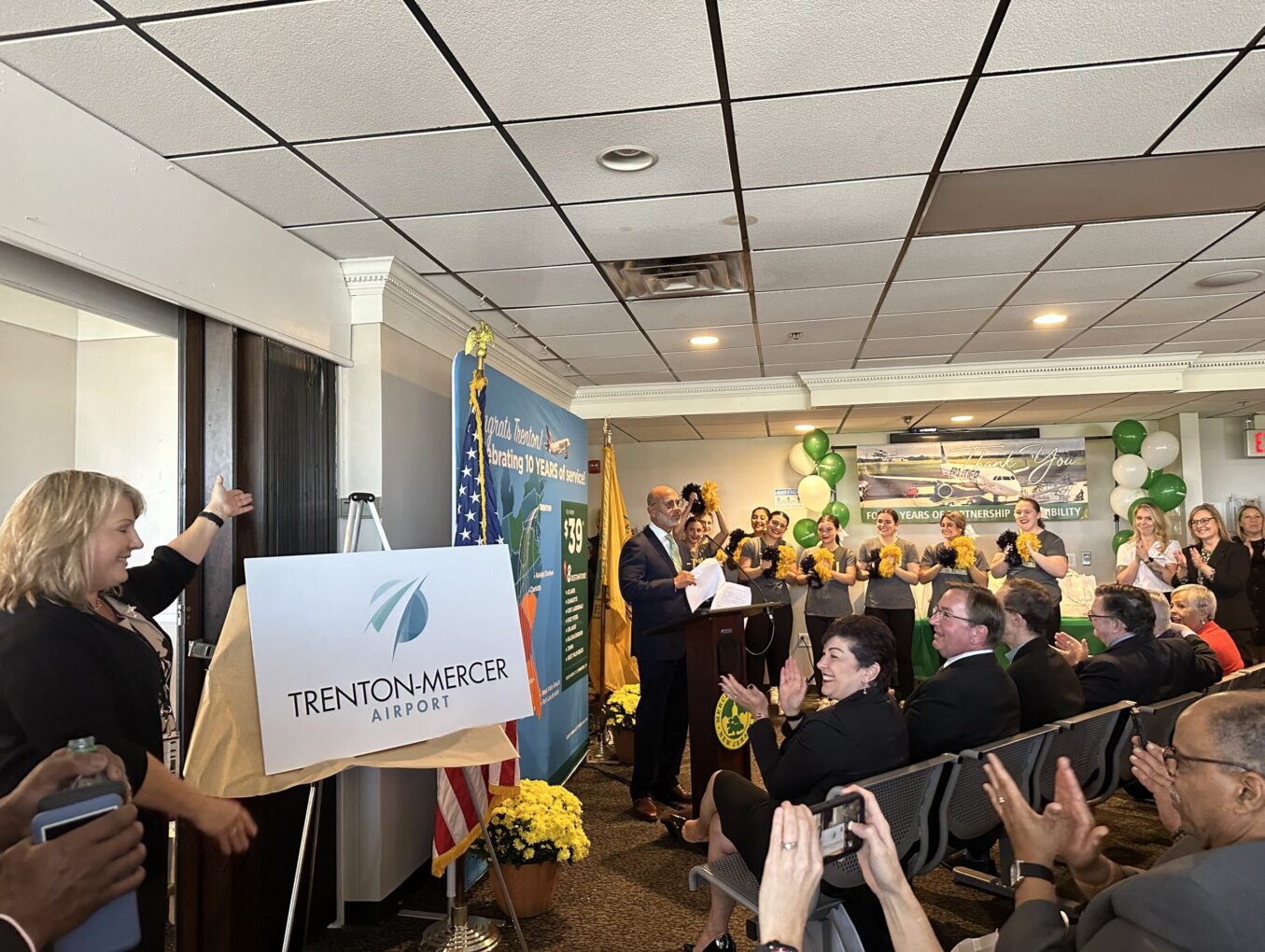 Frontier Airlines Celebrates 10 Years at the Trenton-Mercer Airport