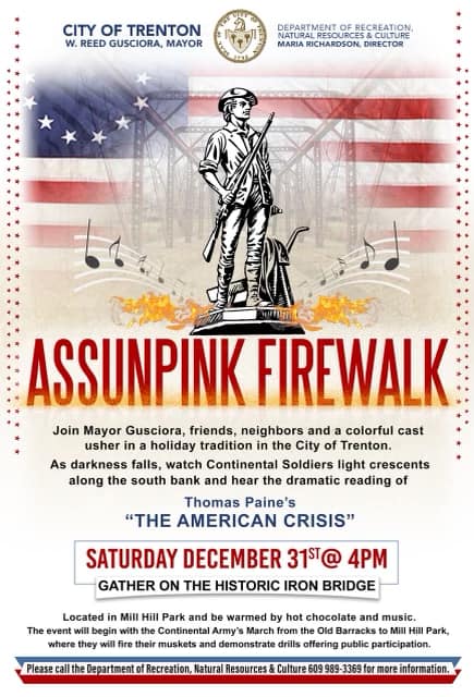 City of Trenton Announces Assunpink Firewalk