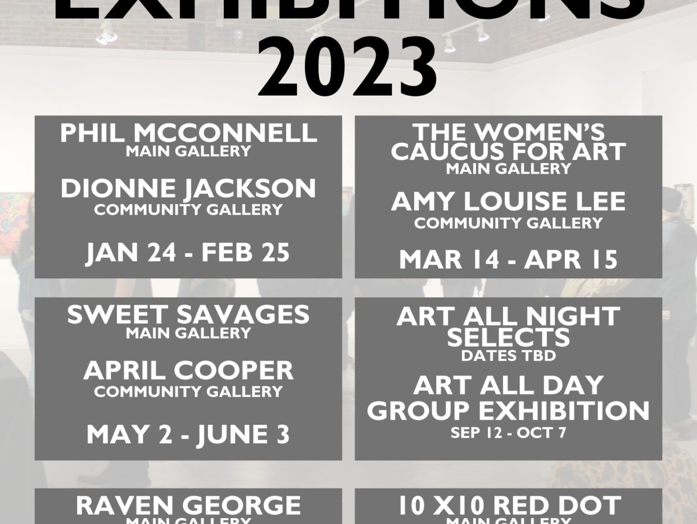 Artworks Announces Exhibit Schedule for 2023