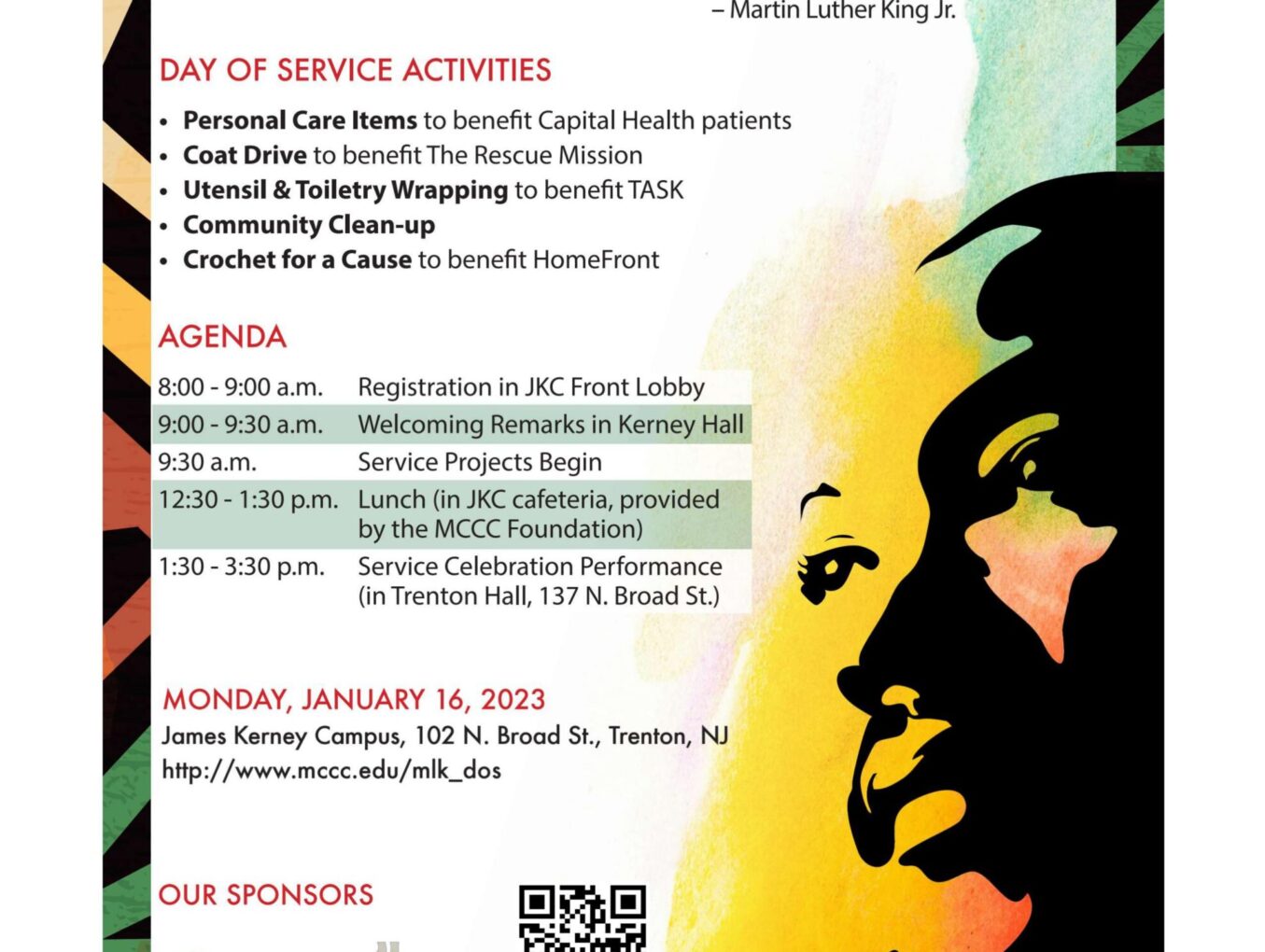 MCCC’s James Kerney Campus to Host MLK Day of Service