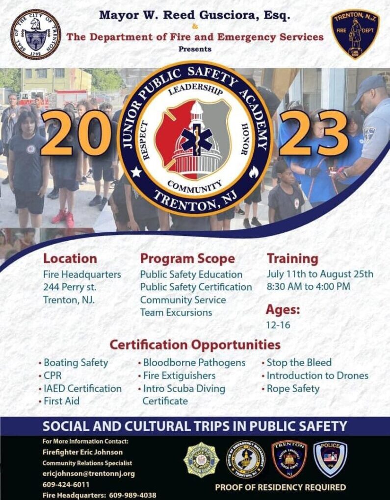 City of Trenton Announces Junior Public Safety Academy