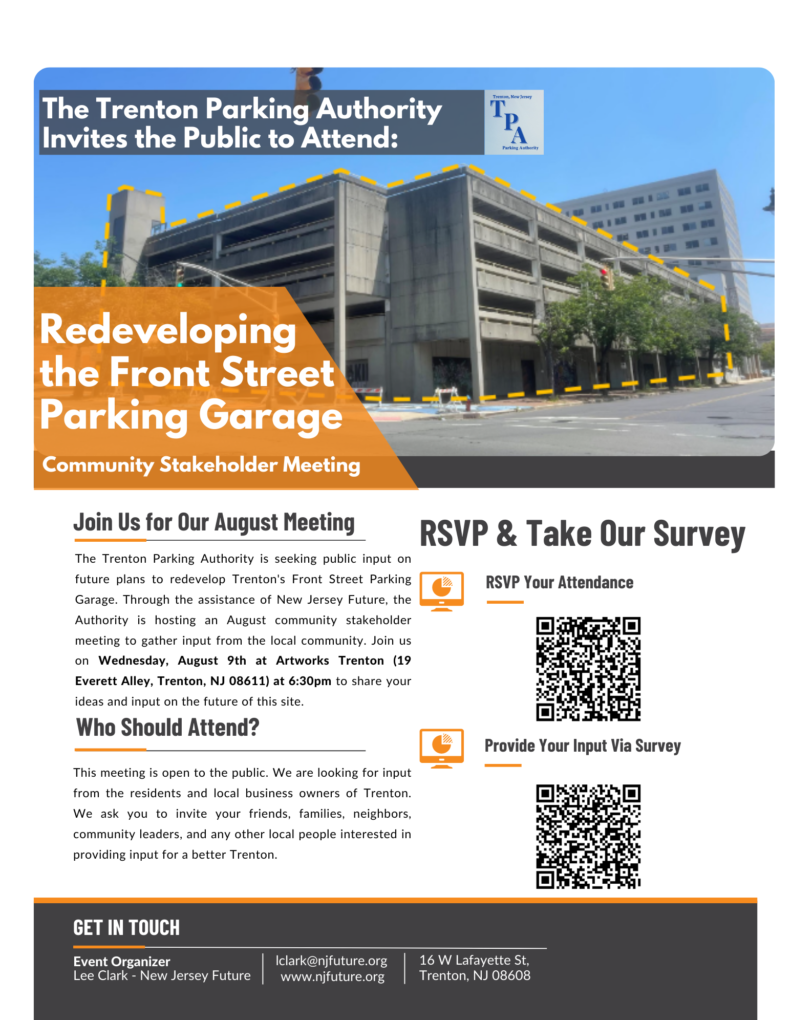Trenton Front Street Parking Garage Redevelopment Stakeholder Meeting
