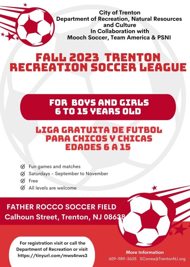 Registration for Trenton Recreation Soccer League Now Open
