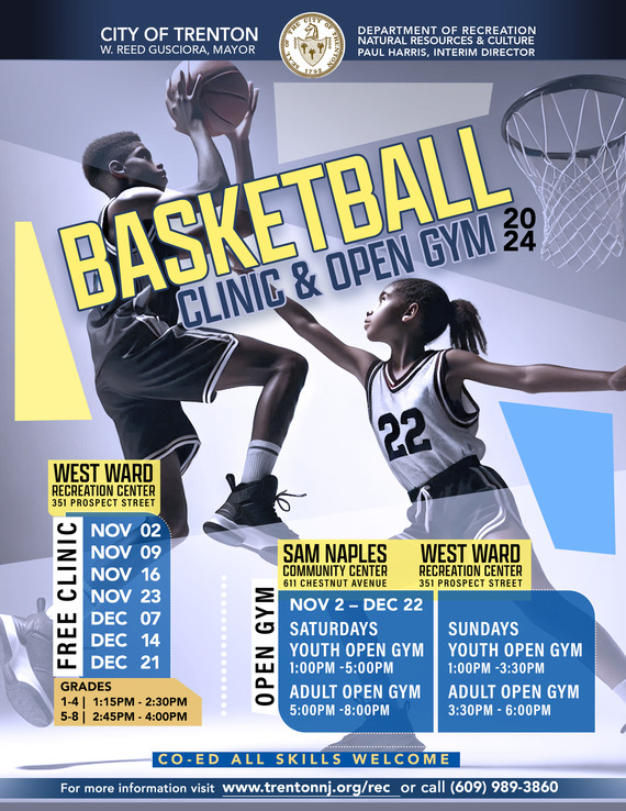 Trenton Recreation Announces Basketball Clinic & Open Gym