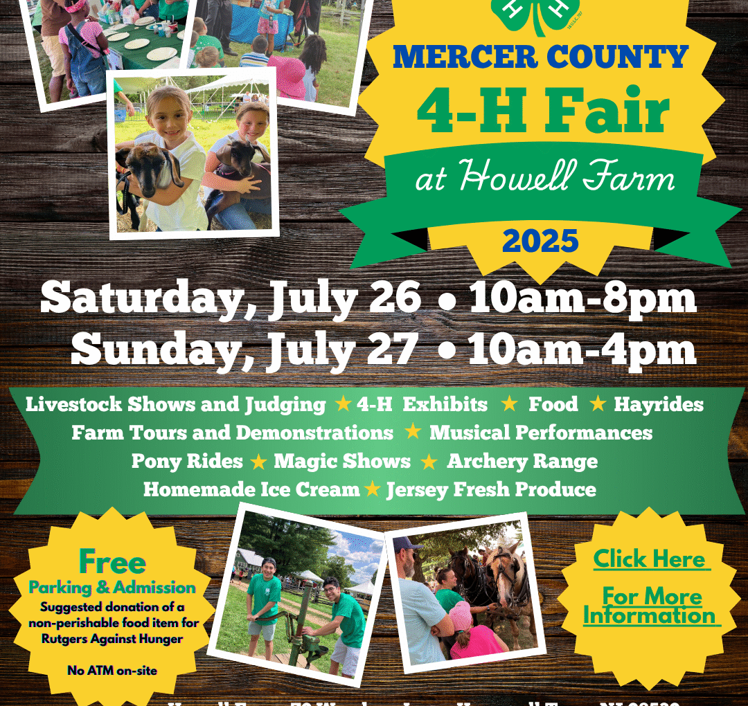 Mercer County Invites The Public to Attend, Exhibit at, 106th Annual 4-H Fair