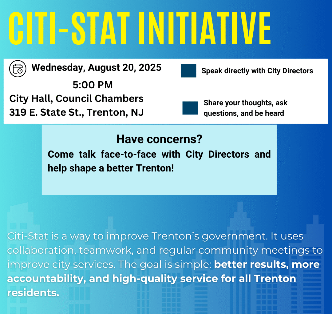 Trenton Citi-Stat Meeting Announced for August 20, 2025