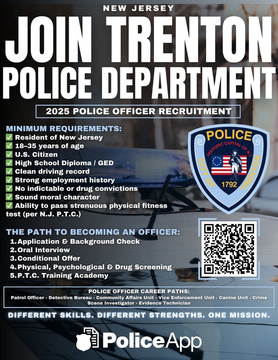 Trenton Police Department Now Hiring New Officers