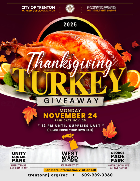 City of Trenton Annual Turkey Giveaway Returns November 24